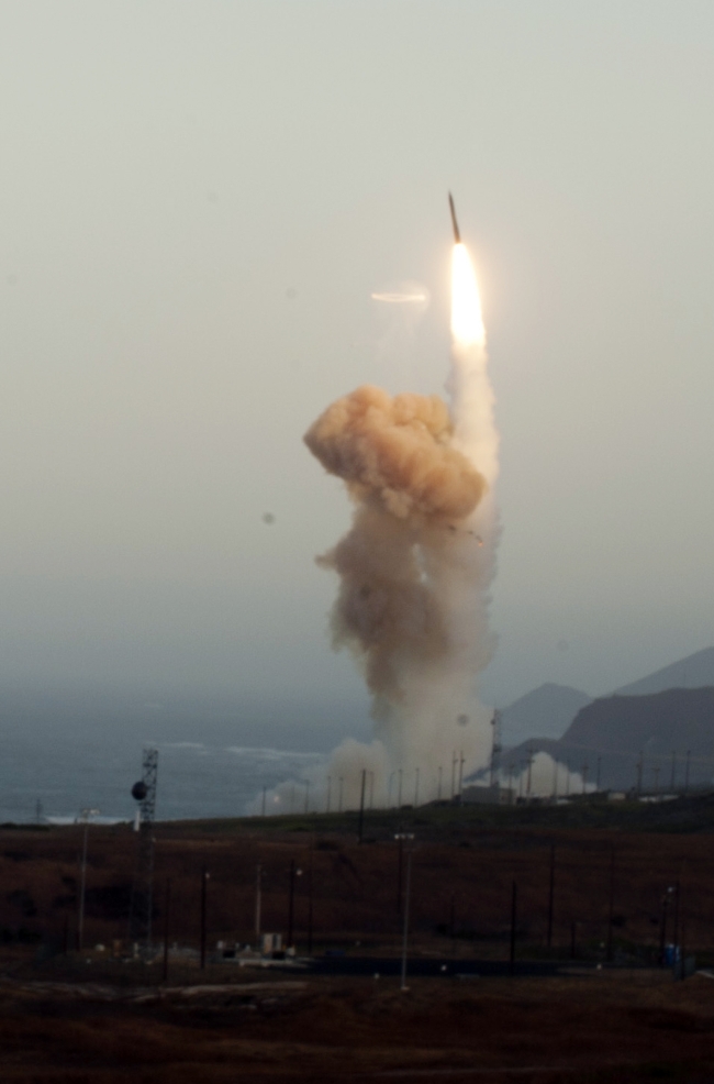 Intercontinental missile test-launched in U.S.