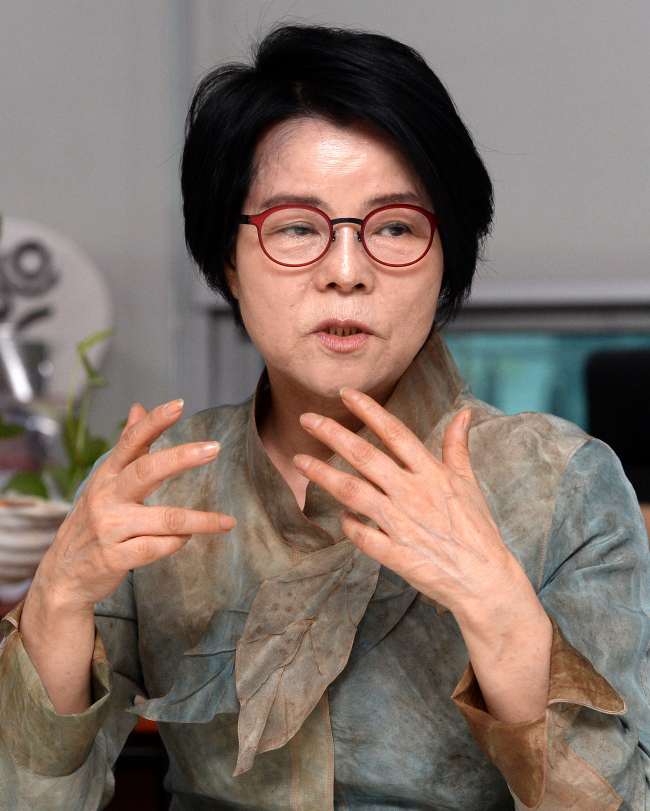 Rep. Chun Soon-ok of New Politics Alliance for Democracy (Ahn Hoon/The Korea Herald)