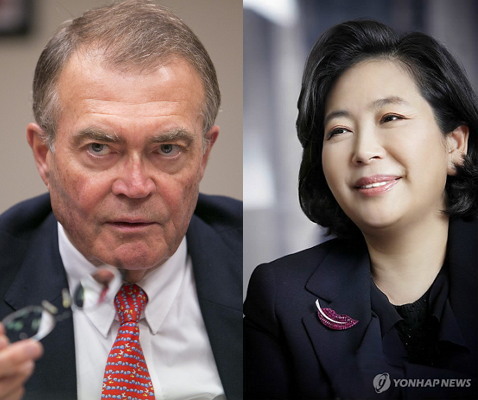 Schindler Holding AG chairman Alfred Schindler (Bloomberg) and Hyundai Group chairwoman Hyun Jeong-eun (Yonhap)