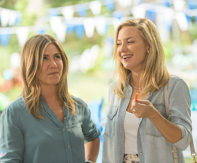 Jennifer Aniston (left) and Kate Hudson star in “Mother’s Day.” (Ron Batzdorff/Open Road Films)