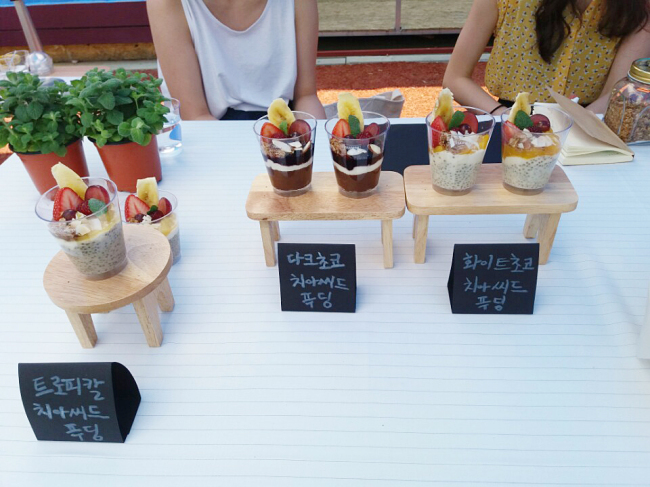Chia puddings represent raw food desserts. (Christine Cho)
