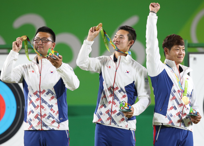 First gold comes from men's archery; Judoka takes surprise silver