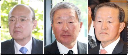 (From left) Hanwha Group Chairman Kim Seung-youn, LG Group Chairman Koo Bon-moo and GS Group Chairman Huh Chang-soo (Yonhap)
