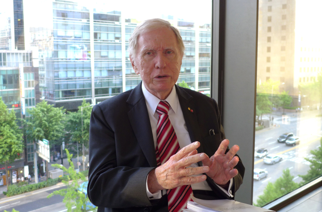 Michael Kirby, former chair of the UN Commission of Inquiry on Human Rights in the DPRK (Joel Lee/The Korea Herald)