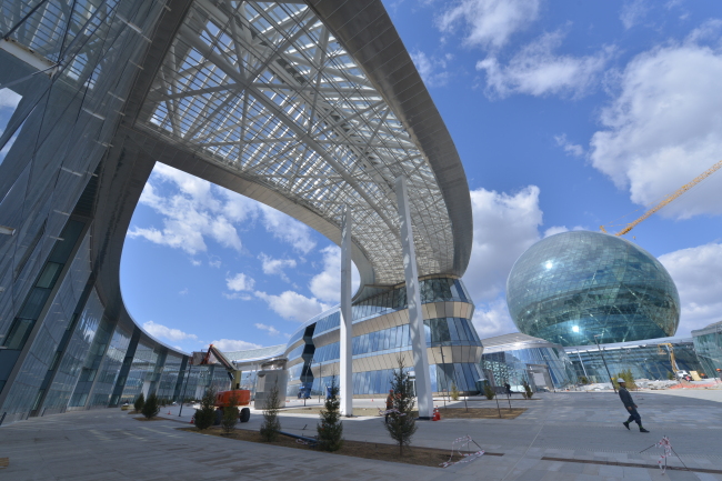 Astana International Financial Center is located at the site of Expo Astana 2017 on the outskirts of the Kazakh capital. (Astana Times)