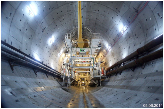 An image of a construction site for Eurasia Tunnel built by SK E&C. (SK E&C)