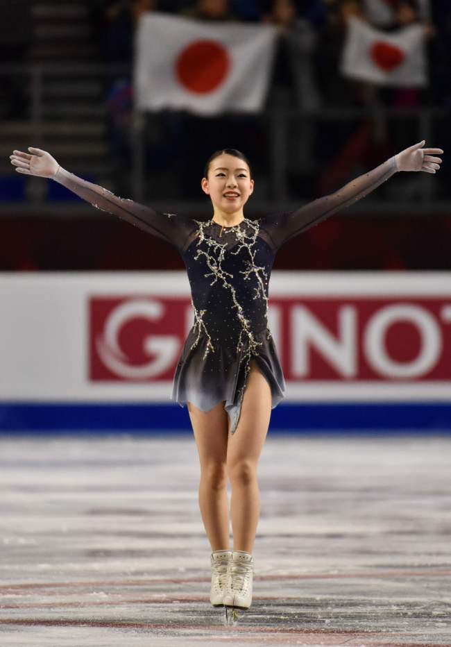 Japan`s Rika Kihira won gold for her performance in the Ladies Free program at the ISU Grand Prix of Figure Skating Final 2018-19 on December 8, 2018, in Vancouver, Canada. (Yonhap)