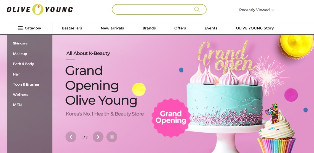 Olive Young’s global online mall (CJ Olive Networks)