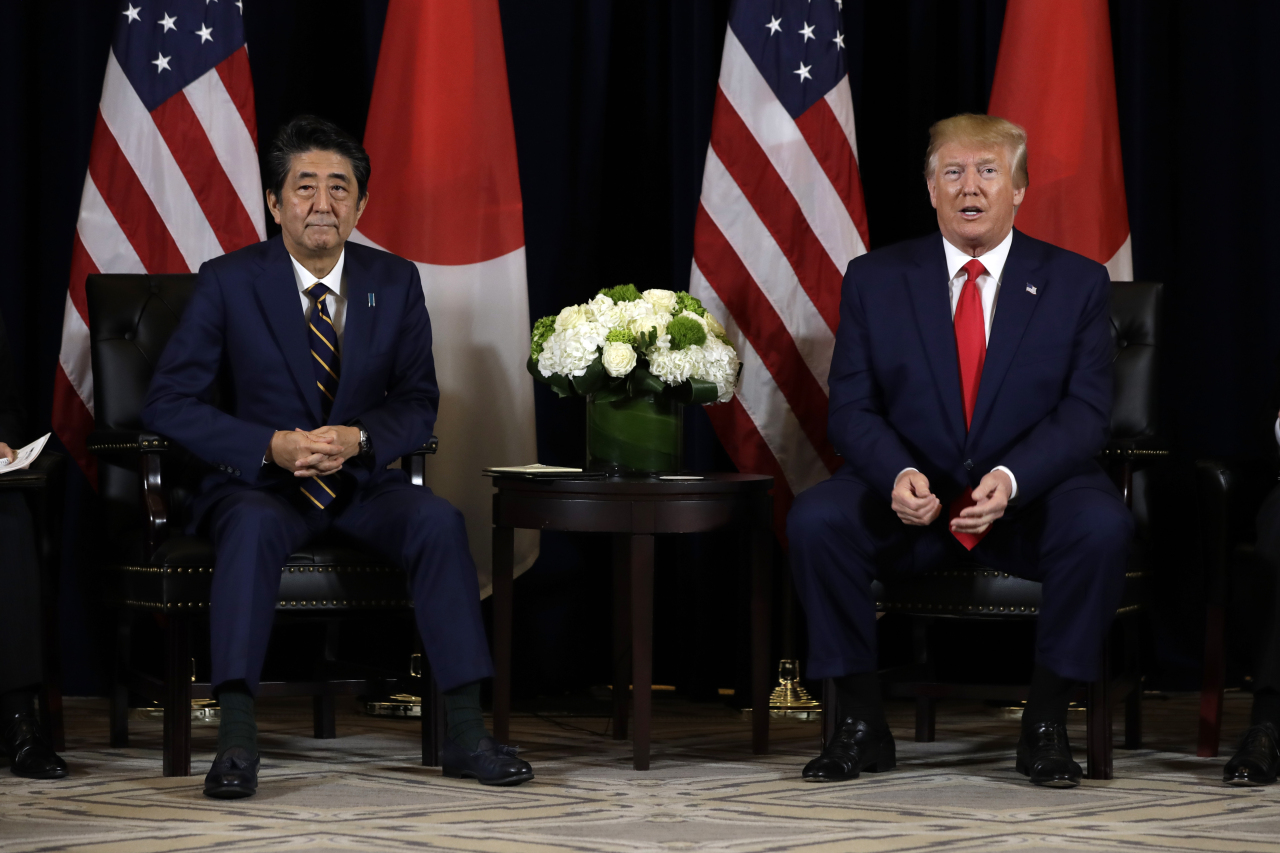Trump, Abe note importance of trilateral cooperation with S. Korea