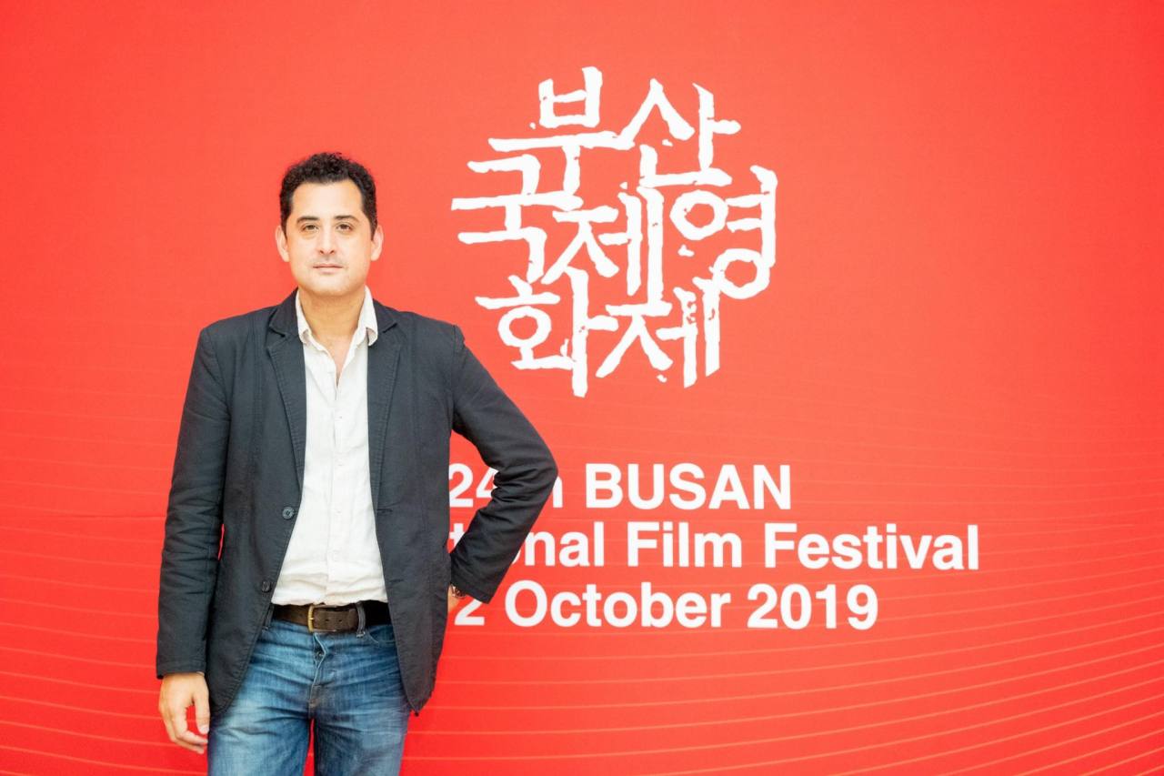 “The Cave” director Tom Waller poses before the film’s Oct. 5 premiere at the Busan International Film Festival. (BIFF)
