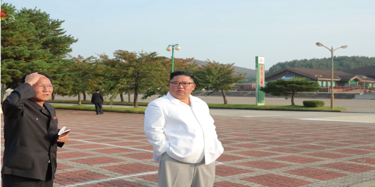 Footage released by Korean Central Television on Oct. 23 shows North Korean leader Kim Jong-un inspecting the Kumgangsan tourism area. (Yonhap)