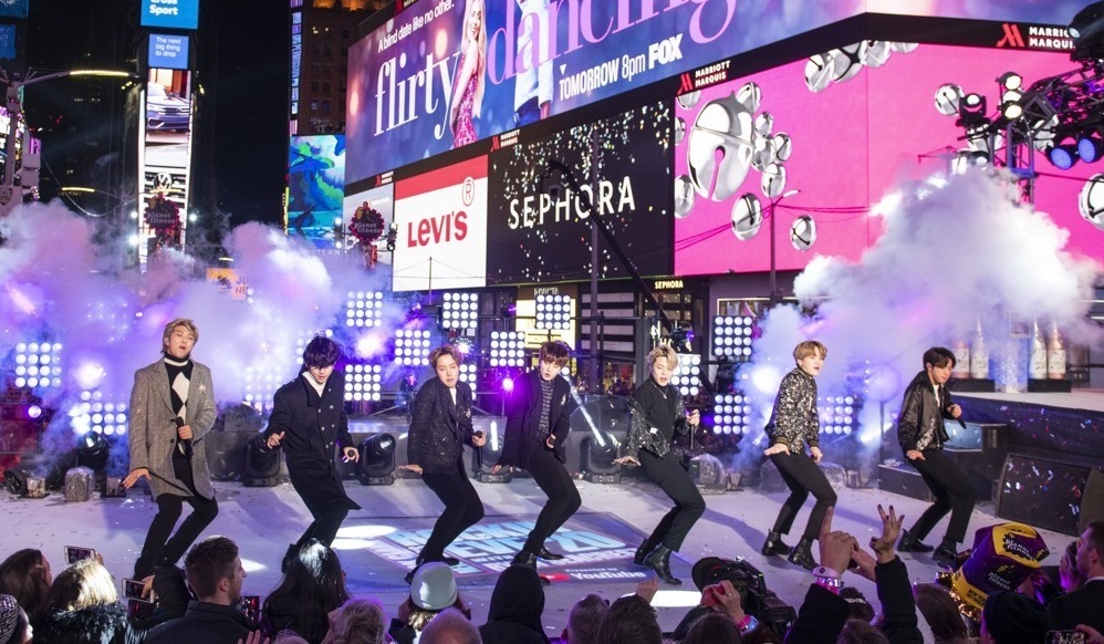 BTS perform at Times Square on New Year's eve