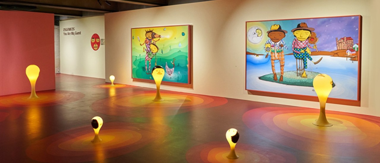 Installation view of the exhibition “OSGEMEOS: You Are My Guest” in Seoul (Hyundai Card)