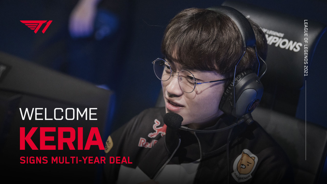 T1 announces that Ryu “Keria” Min-seok will be joining the team in 2021. (Twitter)