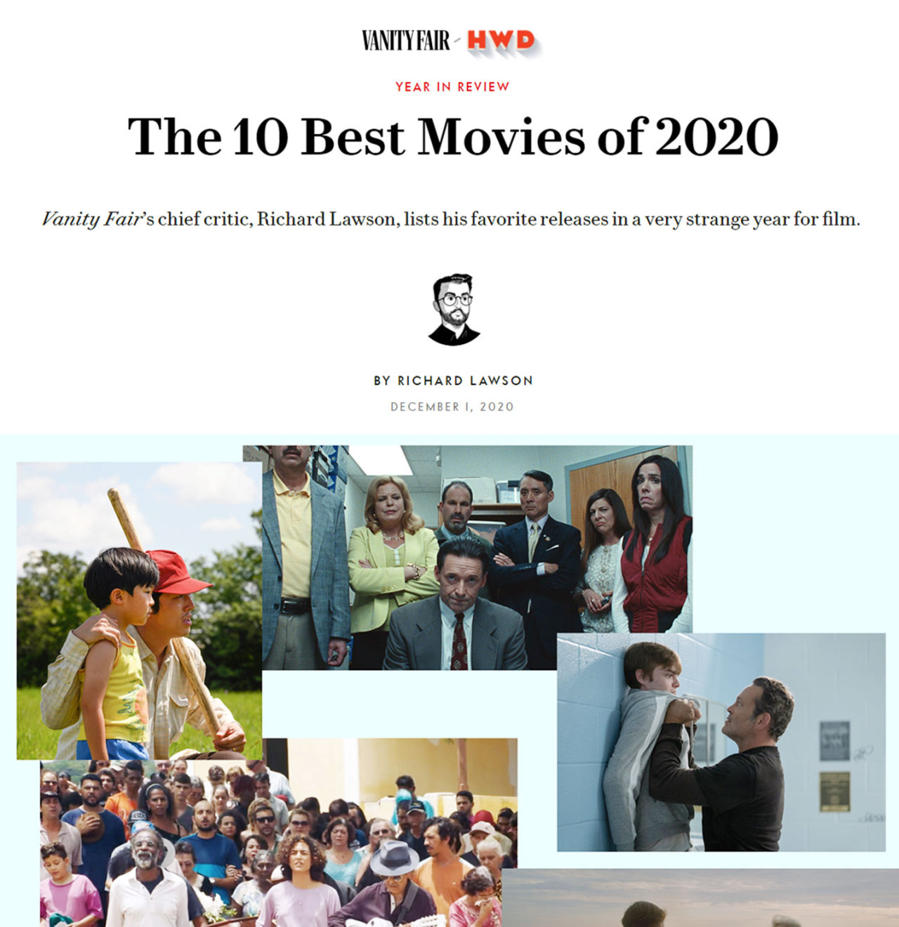 “Minari” by director Lee Isaac Chung is selected among the “10 Best Movies of 2020” by Vanity Fair. (Vanity Fair)