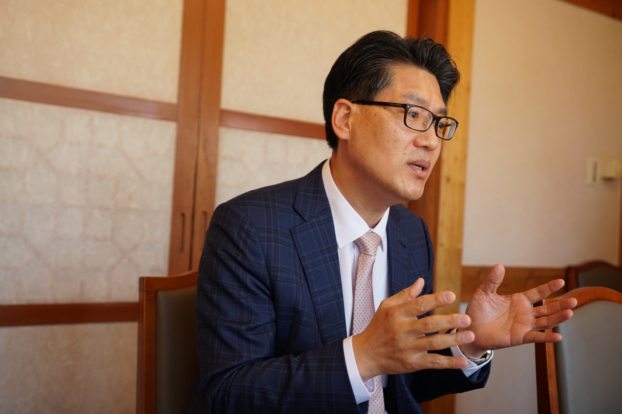 Kim Sang-do, deputy minister for civil aviation, during an interview with The Korea Herald on Tuesday. (The Ministry of Transport)