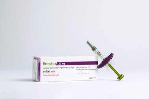 This undated photo, provided by Celltrion Inc., shows its drug Remsima SC. (Celltrion Inc.)