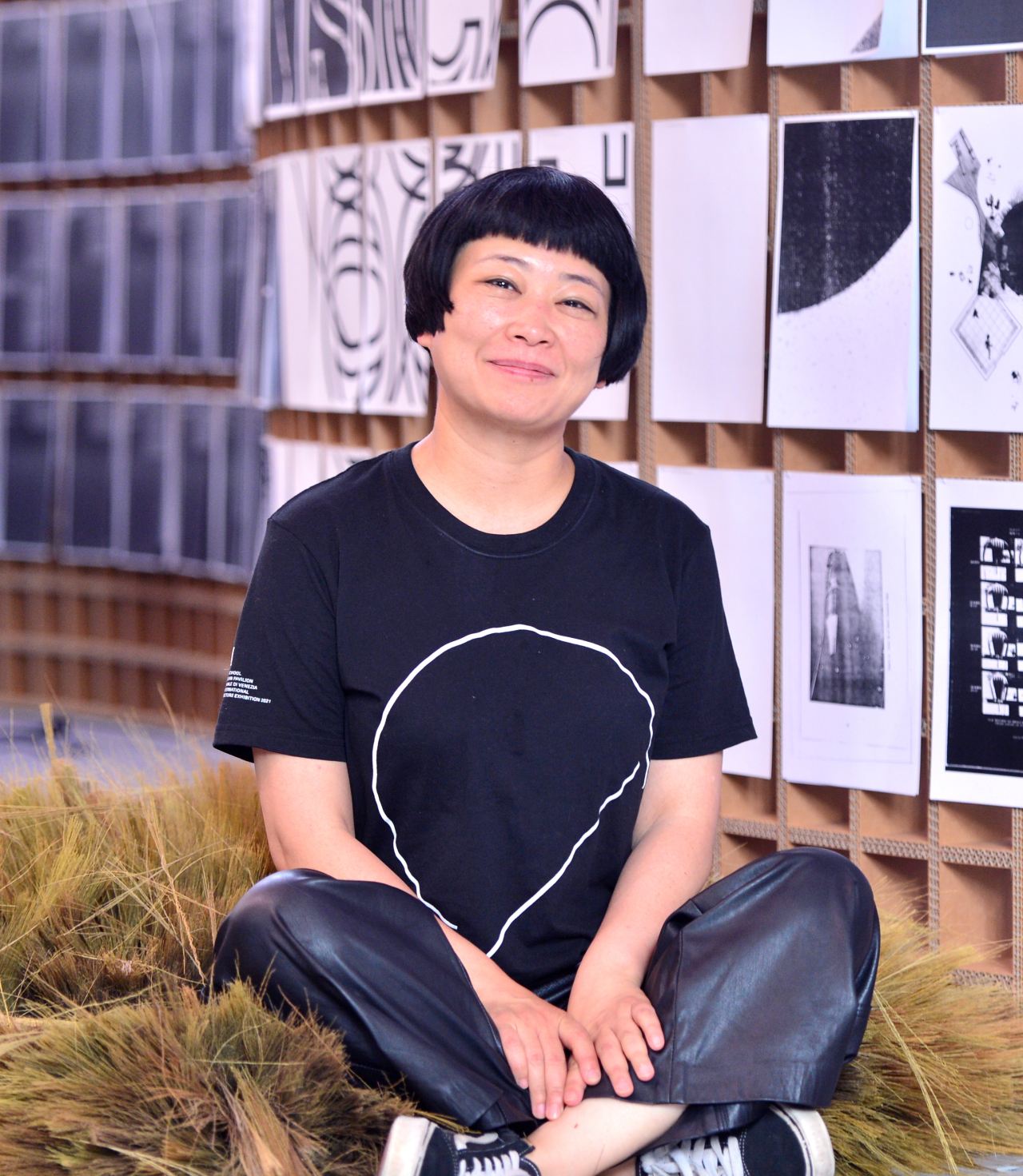Shin Hae-won, curator of the Korean Pavilion at the 2021 Venice Architecture Biennale, poses for a photo at the Arko Art Center in Seoul, Thursday. (Park Hyun-koo/The Korea Herald)