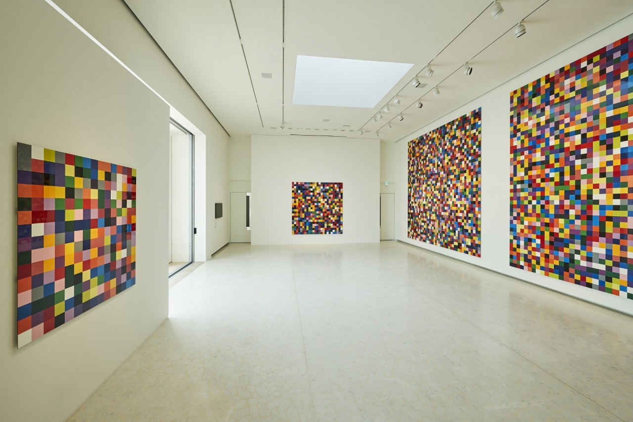 Installation view of “Gerhard Richter 4900 Colors: Selected Work from the Collection” at the Espace Louis Vuitton in Seoul (Espace Louis Vuitton)