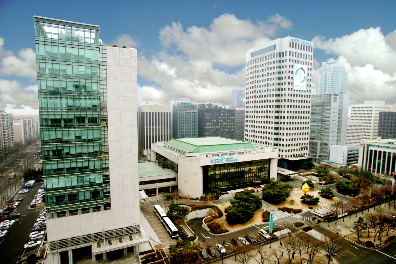 An aerial view of the Korea Exchange‘s Seoul office in Yeouido (KRX)