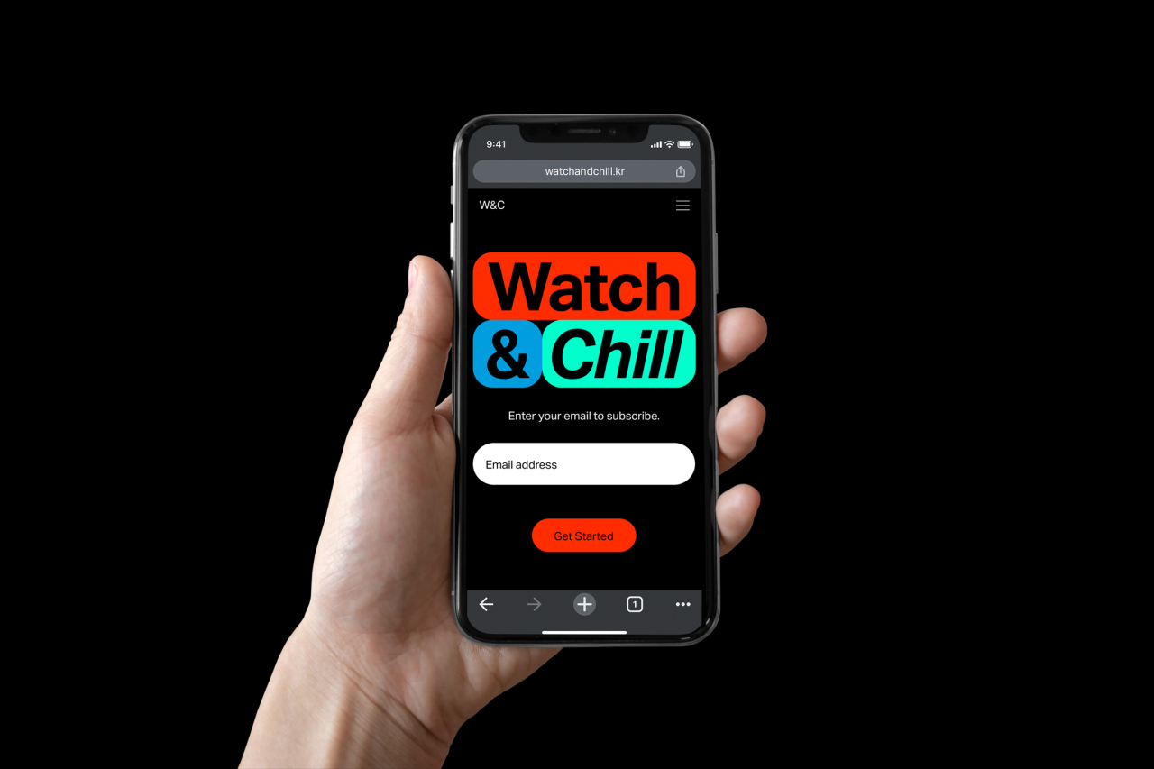The mobile version of “Watch and Chill,” an online streaming service jointly launched by four Asian art institutes (MMCA)