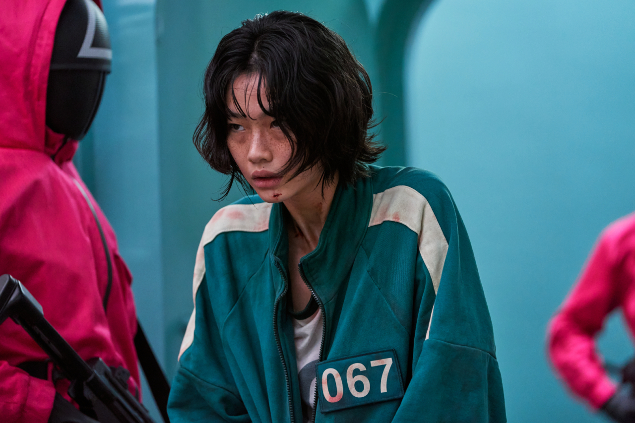 Actor Jung Ho-yeon plays North Korean defector Sae-byeok in “Squid Game.” (Netflix)