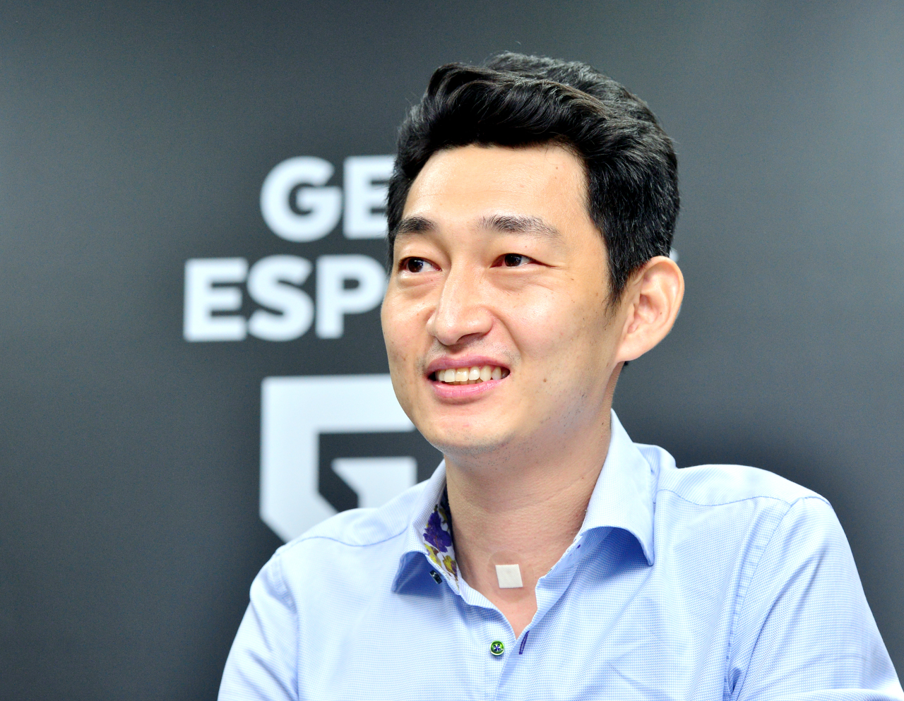 President of GenG Global Academy Guan Wang speaks in an interview with The Korea Herald in Nonhyun-dong, southern Seoul, on Sept. 27. (Park Hyun-koo/The Korea Herald)