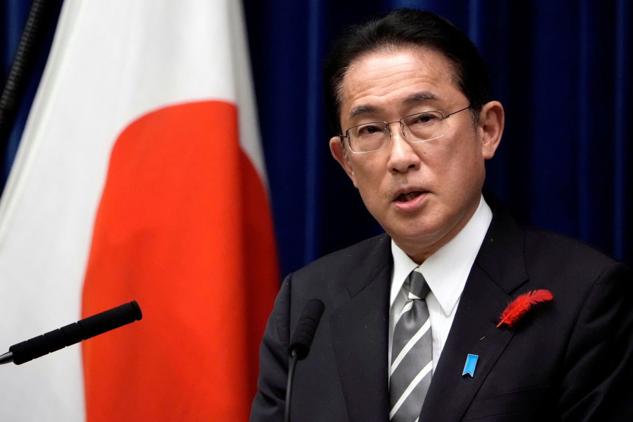 Japanese Prime Minister Fumio Kishida speaks during a news conference at the prime minister's official residence in Tokyo, Japan. (Reuters)