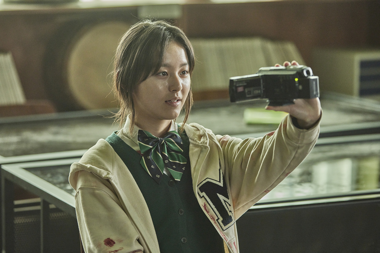 Park Ji-hu plays high school student On-jo in “All of Us Are Dead.” (Netflix)