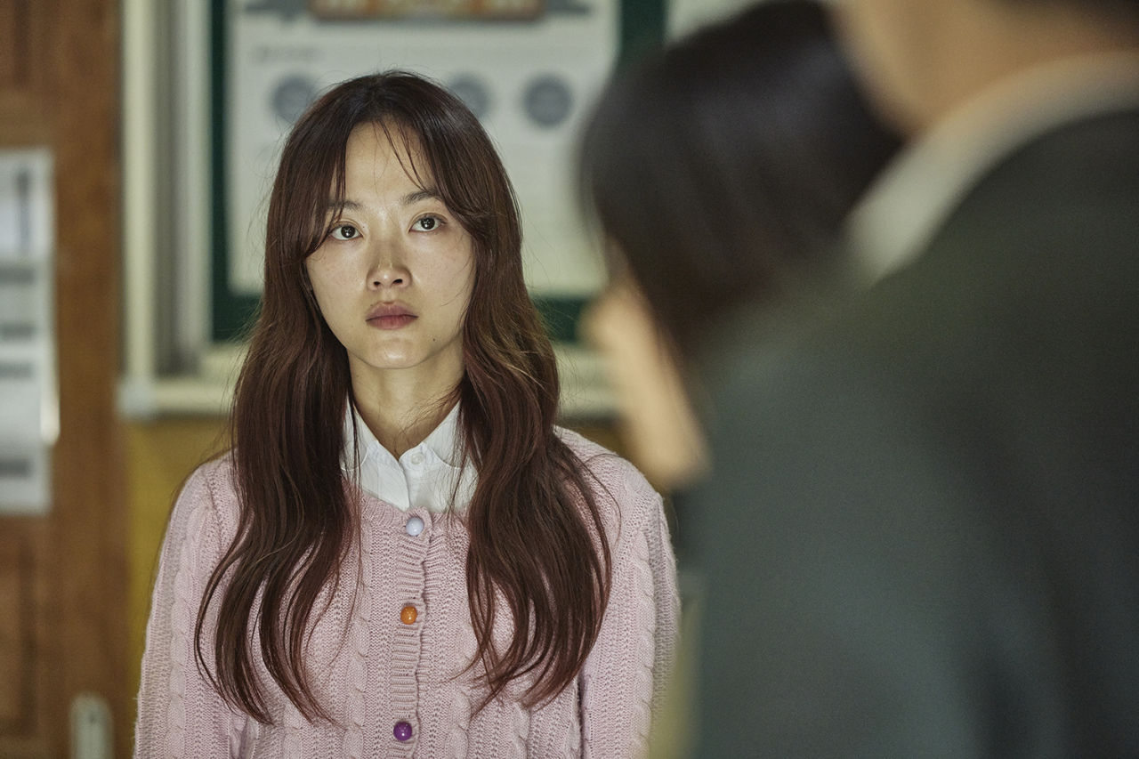 Lee You-mi stars as an impatient, selfish high school student in “All of Us Are Dead.” (Netflix)