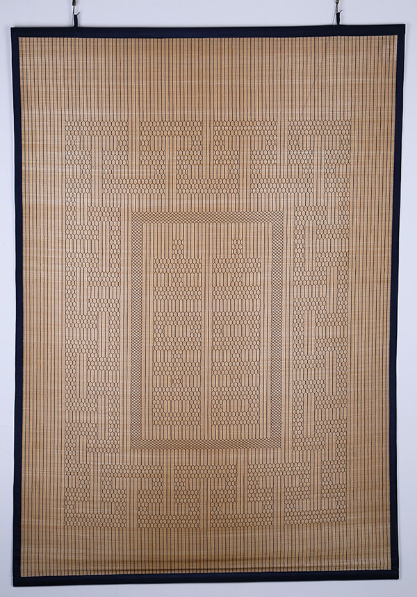 Large bamboo blinds created by artisan Cho Dae-yong at “Hands to Art; Inspired by 12 Studios” at Tongyeong City Museum (Tongyeong Triennale)