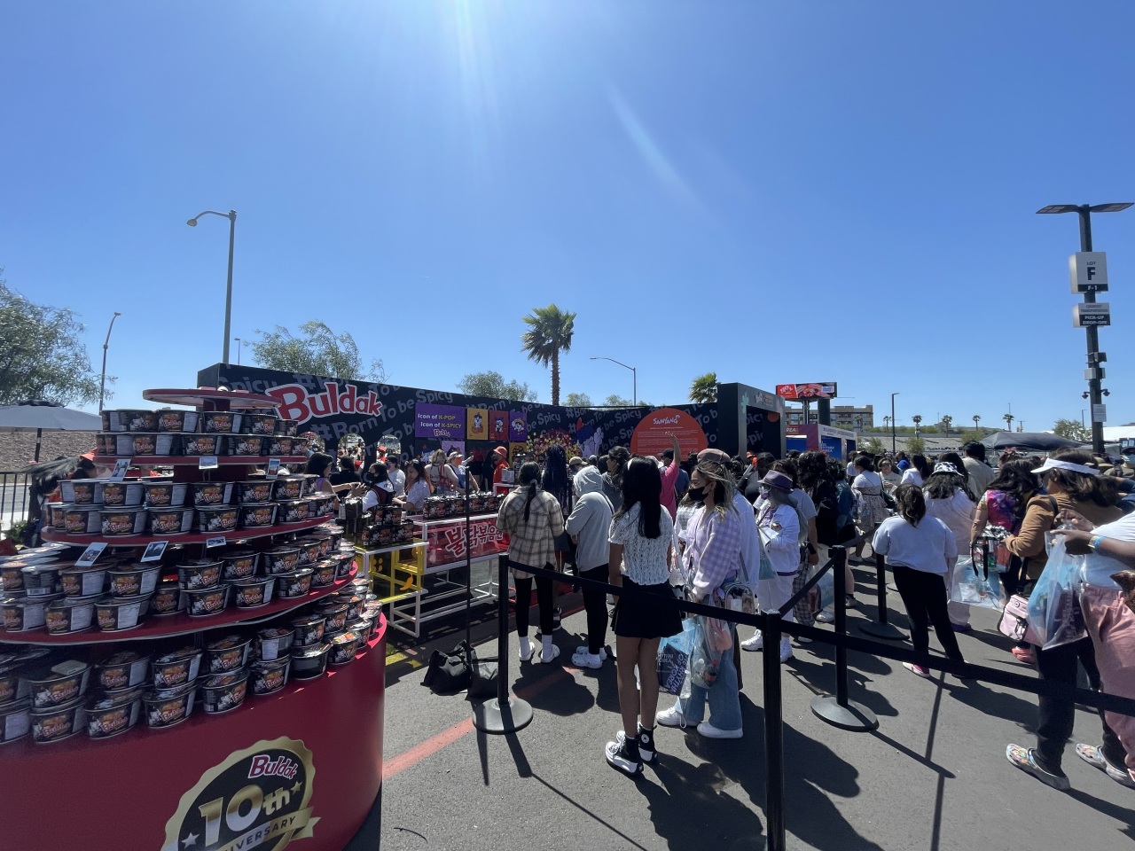 Samyang Foods' Buldak promotional booth at BTS' concert in Las Vegas (Samyang Foods)