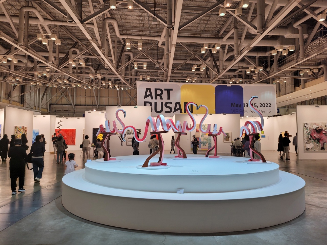 Art Busan 2022 runs until Sunday at Bexco Exhibition Center in Busan. The fair kicked off with a VIP-only day on Thursday. (Park Yuna/The Korea Herald)