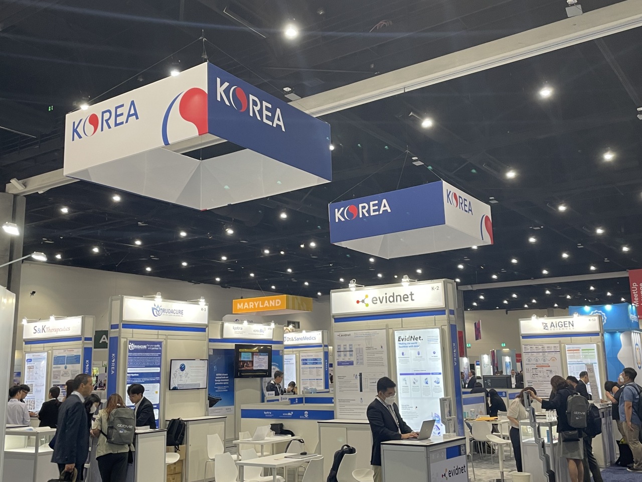 The Korean Pavilion set up at the 2022 BIO International Convention (Joint Press corps)