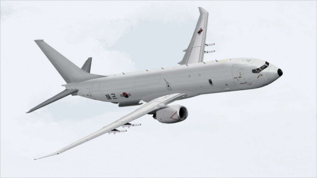 This photo, provided by the Navy, shows the P-8A Poseidon maritime surveillance aircraft. (Korean Navy)