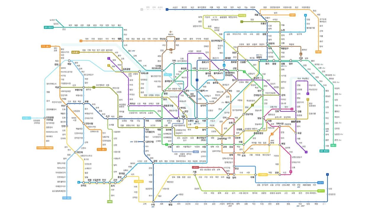A map of Seoul subway as of July