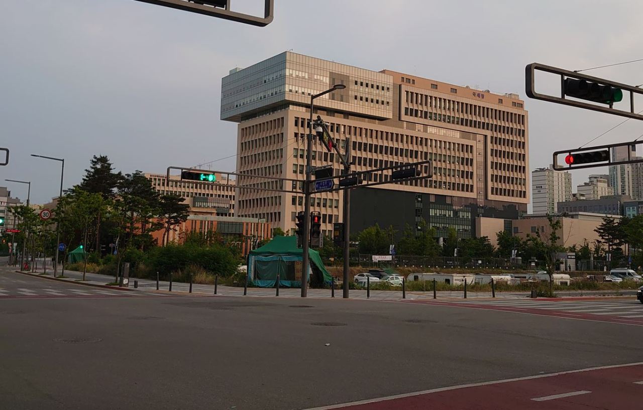 The National Tax Service is seen around Government Complex Sejong, where 13 of the total 18 ministries are located. (The Korea Herald)