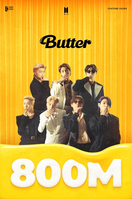[Today’s K-pop] BTS’s ‘Butter’ Music Video Records 800 Million Views
