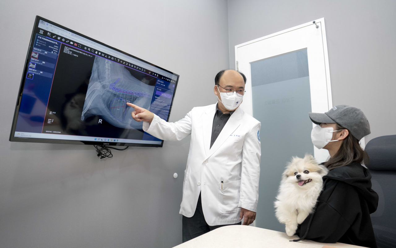 An exemplary image of how X Caliber can be used at animal hospitals (SK Telecom)