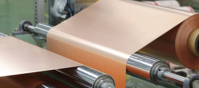 This photo shows the production process of copper foil (Iljin Materials)