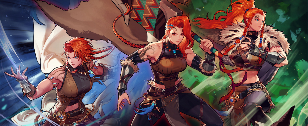 Illustrations of Warrior, a new character released by Nexon on Thursday (Nexon)