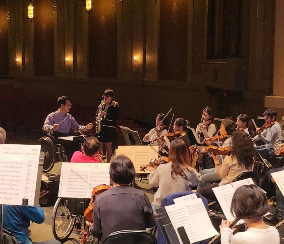 The Soliall Philharmonic Orchestra rehearses ahead of the “Visual Music, Musical Art” concert. (The Soliall Philharmonic Orchestra)