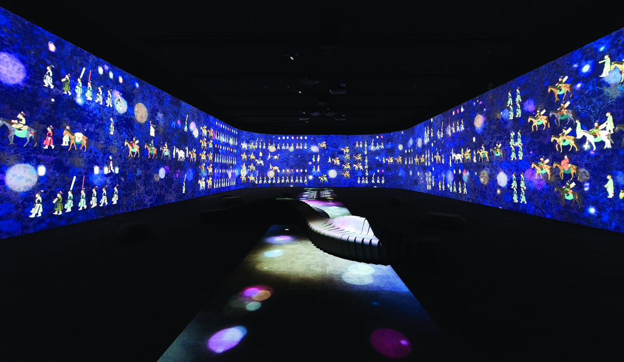 Immersive digital content shown at the National Museum Bangkok's exhibition, 