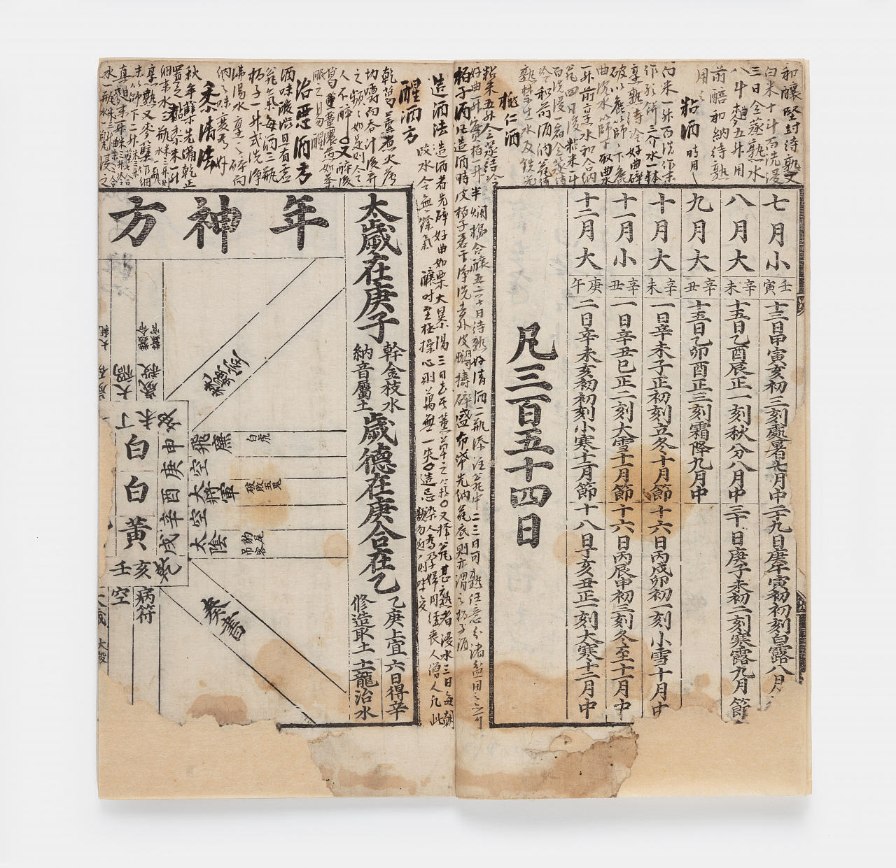 Calendrical book of Gyeongja Year (1600) with memoranda by Joseon civil official Ryu Seong-ryong, purchased from a Japanese individual, on Sept. 8. (OKCHF)