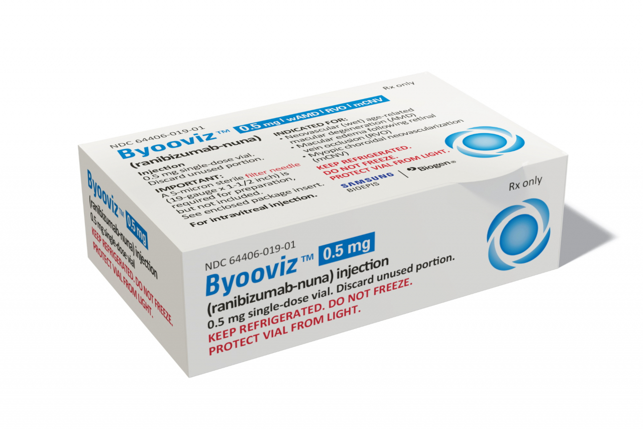 Byooviz, a Samsung Bioepis biosimilar referencing ophthalmology treatment Lucentis (Samsung Bioepis)
