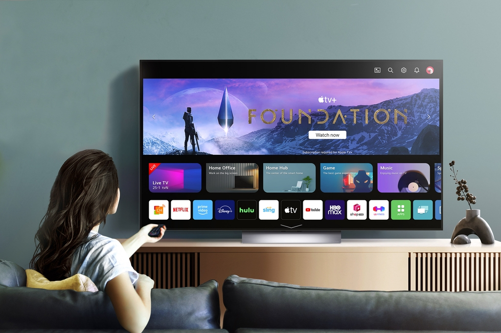The photo shows the new LG OLED evo TV (LG Electronics Inc.)