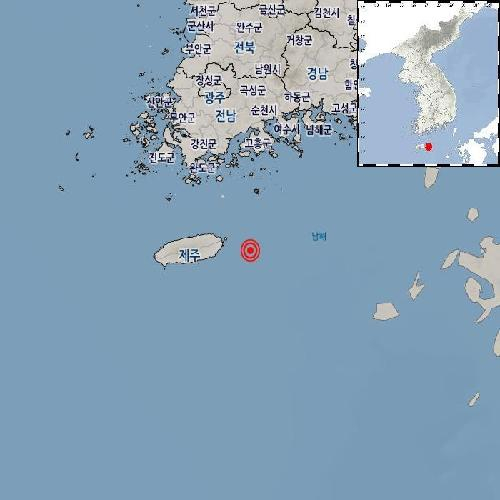 This image shows the location of a 2.4 magnitude earthquake on Thursday. (Korea Meteorological Administration)