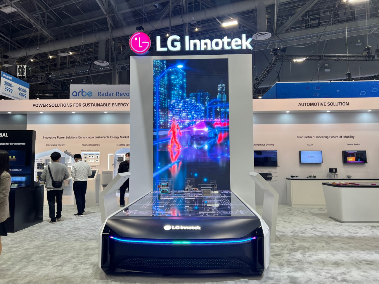 The LG Innotek showroom at the Consumer Electronics Show 2023 in Las Vegas, Wednesday. (Jo He-rim/The Korea Herald)