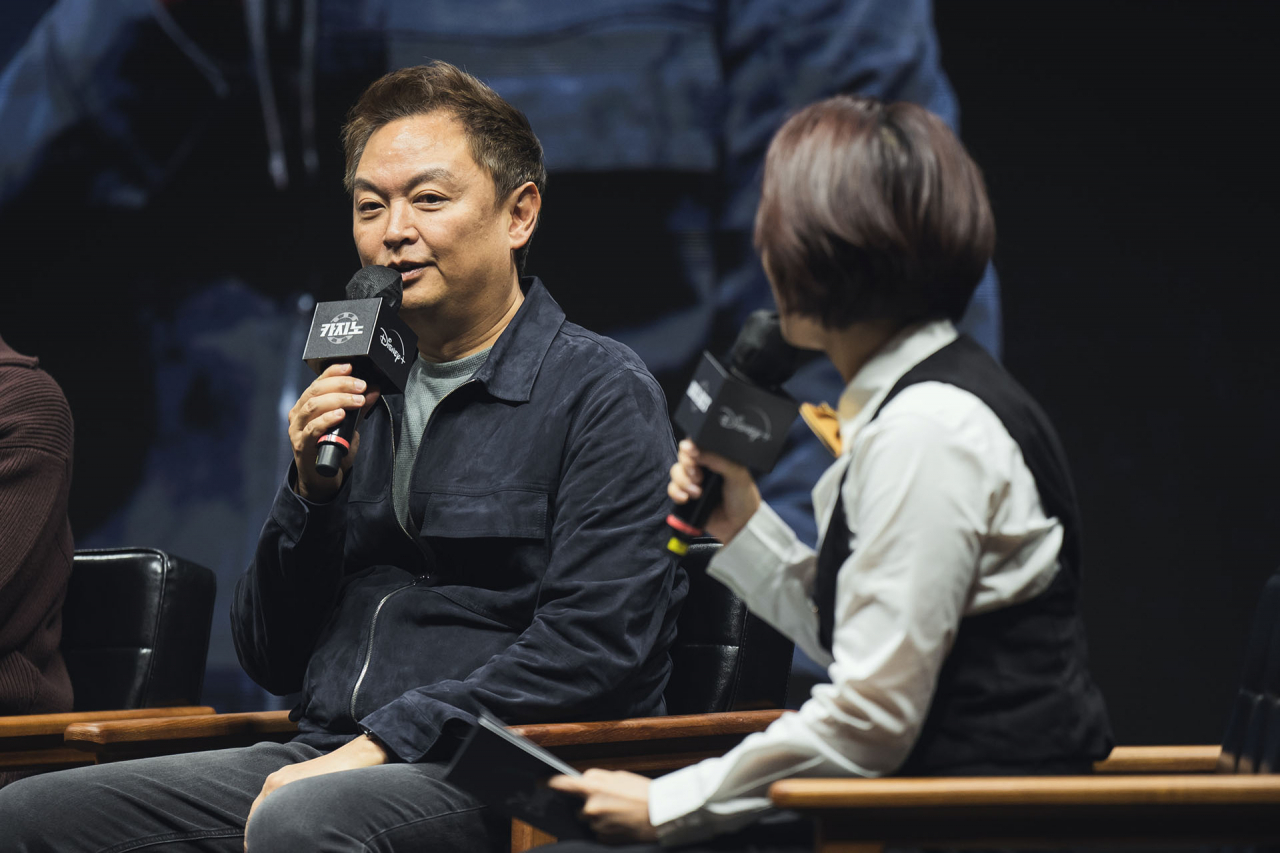 Director Kang Yun-sung speaks during a promotional fan event held on Dec. 14, 2022. (Walt Disney Co. Korea)