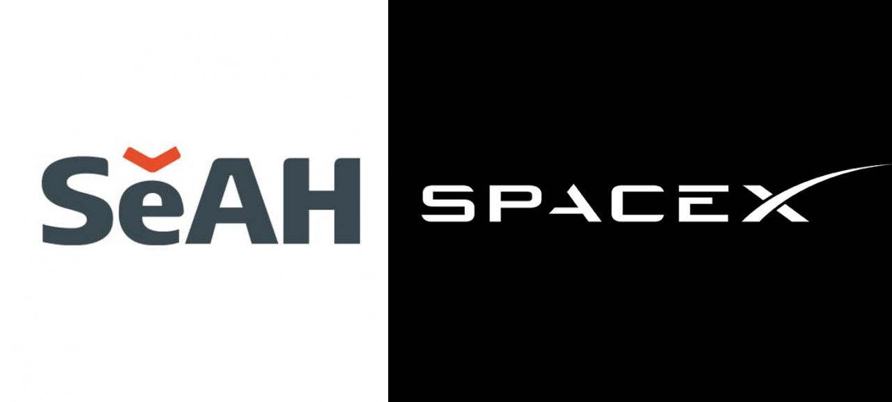 Logos of SeAH Group and SpaceX (From SeAH Steel and SpaceX's websites)